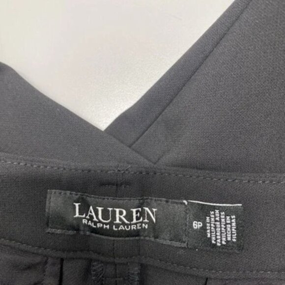 NEW RALPH LAUREN Womens Holiday Satin Stripe Twill Classy Pants Size 6 Black - Picture 2 of 12